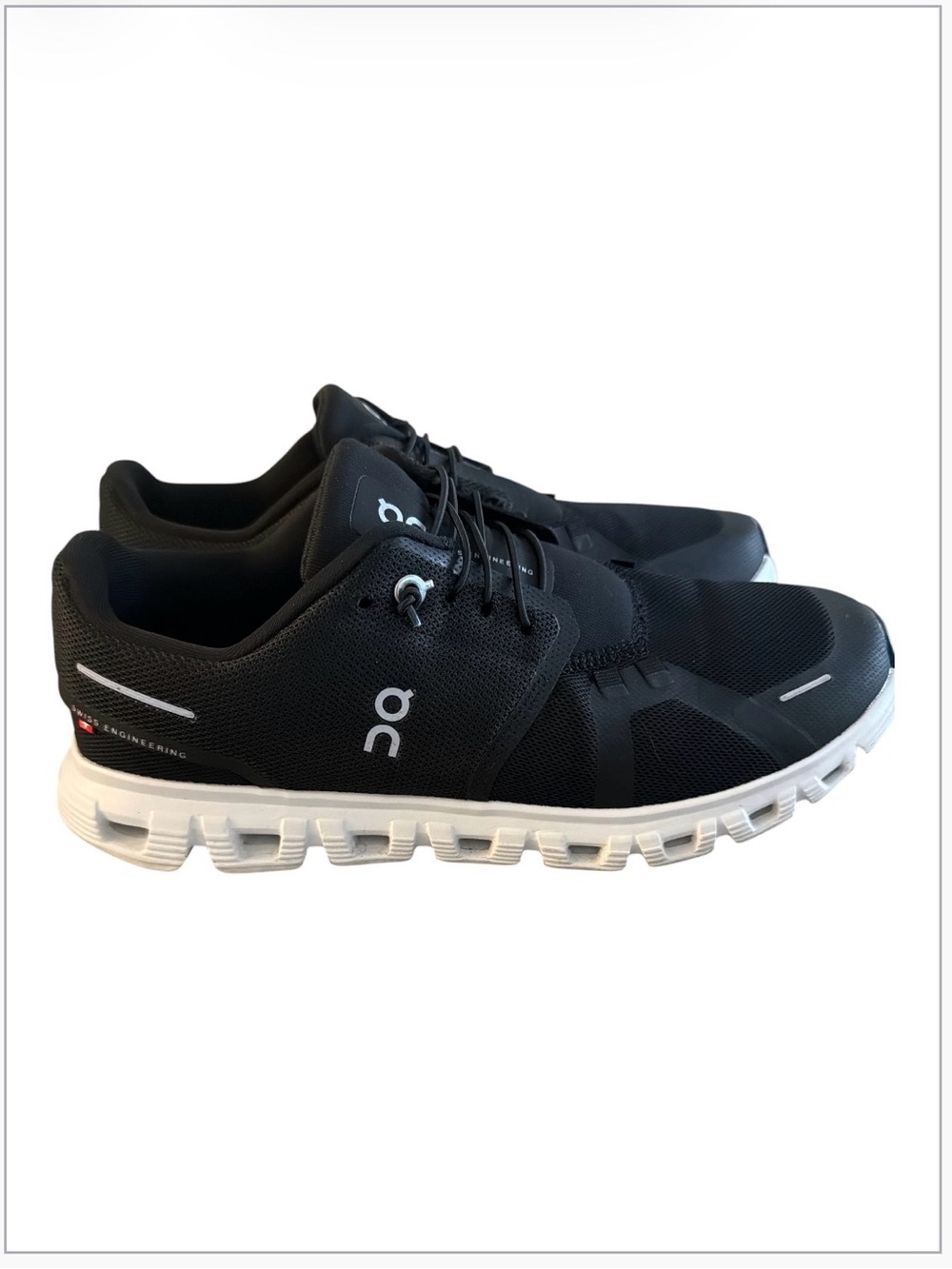 On Running Men's Cloud Athletic Shoes in Black and White US 9.5 / EU 43 / UK 9